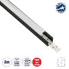 LEDTM® ALP-LINEAR GLOWTRACK 61797-3M Επιφανειακό Προφίλ Αλουμινίου με Λευκό Γαλακτερό Πατητό Κάλυμμα για Ταινίες LED IP20 - Μαύρο Ματ - Μ300 x Π2 x Υ2cm - Πακέτο 5 Τεμαχίων