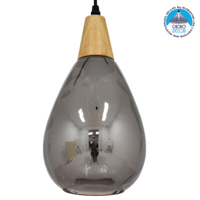 LEDTM® NOAH 01489 Μοντέρνο Κρεμαστό Φωτιστικό Οροφής με Ντουί 1 x E27 AC 220-240V IP20 - Γκρι & Μπεζ - Μ16 x Π16 x Υ30cm