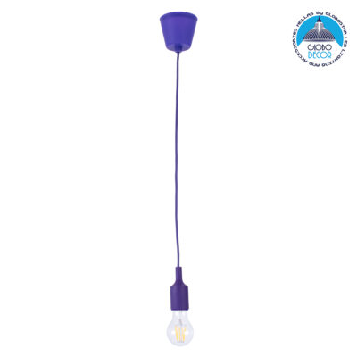 LEDTM® CABLITO 61560 Μοντέρνο Κρεμαστό Φωτιστικό Οροφής με Ντουί 1 x E27 AC 220-240V IP20 - Μωβ - Μ4 x Π4 x Υ110cm