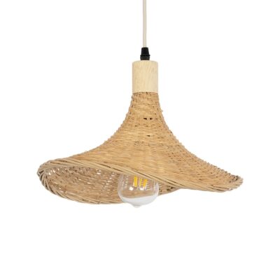 LEDTM® CUBA 01715 Boho Κρεμαστό Φωτιστικό Οροφής με Ντουί 1 x E27 AC 220-240V IP20 - Μπεζ - Μ33 x Π33 x Υ25cm