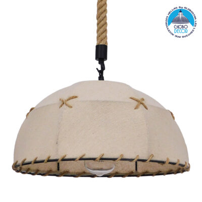 LEDTM® ANTOINETTE 01028 Vintage Κρεμαστό Φωτιστικό Οροφής με Ντουί 1 x E27 AC 220-240V IP20 - Μπεζ - Μ35 x Π35 x Υ20cm