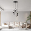 LEDTM® FIGURE 10001655 Παιδικό Κρεμαστό Φωτιστικό Οροφής με Ντουί 3 x E27 AC 220-240V IP20 - Μαύρο - Μ45 x Π45 x Υ40cm