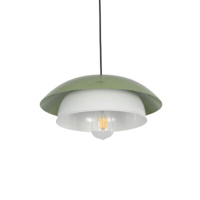 Alternative view of LEDTM® AURA 204-0119 Μοντέρνο Κρεμαστό Φωτιστικό Οροφής με Ντουί 1 x E27 AC 220-240V IP20 - Πράσινο & Λευκό - Μ31 x Π31 x Υ27cm