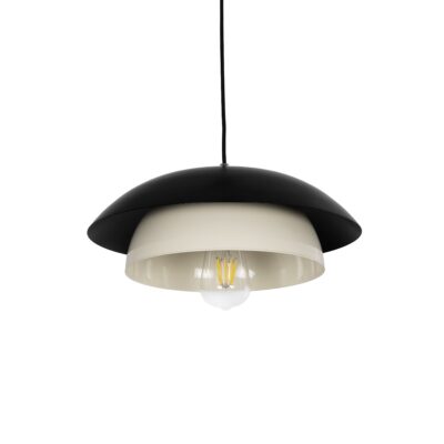 Alternative view of LEDTM® AURA 204-0117 Μοντέρνο Κρεμαστό Φωτιστικό Οροφής με Ντουί 1 x E27 AC 220-240V IP20 - Μαύρο & Λευκό - Μ37 x Π37 x Υ14,5cm