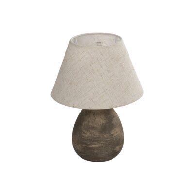 Alternative view of LEDTM® LISBON 204-0150 Vintage Επιτραπέζιο Φωτιστικό Πορτατίφ με Ντουί 1 x E27 AC 220-240V IP20 - Καφέ & Μπεζ - Μ22 x Π22 x Υ30cm