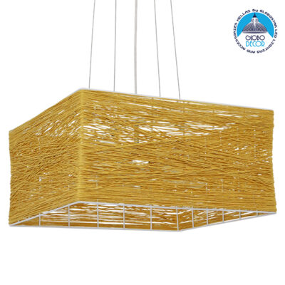 LEDTM® INCASS 01629 Vintage Κρεμαστό Φωτιστικό Οροφής με Ντουί 5 x E27 AC 220-240V IP20 - Μπεζ - Μ40 x Π40 x Υ22.5cm