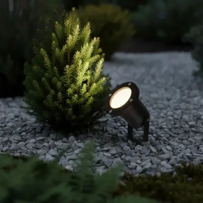 kelvo® GARDELINI KLV-101-0004 Φωτιστικό Σποτ Κήπου για Φυτά & Δέντρα με Καρφωτή Βάση για Λάμπα MR16 με Ντουί GU10 AC 220-240V Αδιάβροχο IP65 - Μπρονζέ Εφέ Σκουριάς Ματ - Μ10 x Π10 x Υ30cm