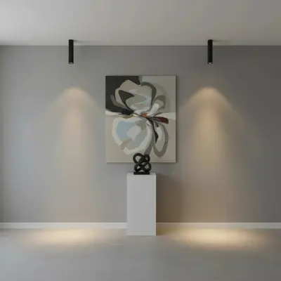 kelvo® DUCT KLV-101-0051 Φωτιστικό Downlight Σποτ για Λάμπα MR16 με Ντουί GU10 AC 220-240V IP20 - Μαύρο Ματ - Μ6 x Π6 x Υ30cm