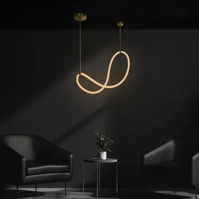 kelvo® GLOW KLV-101-0156 Κρεμαστό Φωτιστικό Οροφής LED 34W 3400lm 360° AC 220-240V IP20 Ρυθμιζόμενο Λευκό CCT με Χειριστήριο από 2700K έως 6000K Dimmable - Lumileds SMD Chip - Χρυσό Πλατίνα - Μ20 x Π35 x Υ120cm - 3 Χρόνια Εγγύηση