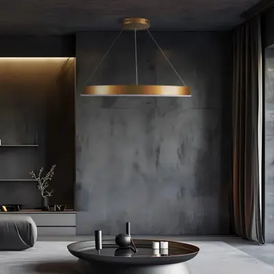 Alternative view of kelvo® VENOM KLV-101-0192 Κρεμαστό Φωτιστικό Οροφής LED 67W 6700lm 120° AC 220-240V IP20 Ρυθμιζόμενο Λευκό CCT με Χειριστήριο από 2700K έως 6000K Dimmable - Lumileds SMD Chip - Χρυσό Πλατίνα - Μ80 x Π80 x Υ6.5cm - 3 Χρόνια Εγγύηση