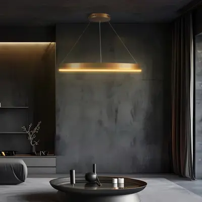 kelvo® VENOM KLV-101-0192 Κρεμαστό Φωτιστικό Οροφής LED 67W 6700lm 120° AC 220-240V IP20 Ρυθμιζόμενο Λευκό CCT με Χειριστήριο από 2700K έως 6000K Dimmable - Lumileds SMD Chip - Χρυσό Πλατίνα - Μ80 x Π80 x Υ6.5cm - 3 Χρόνια Εγγύηση