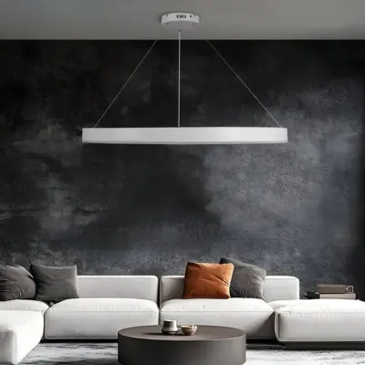 Alternative view of kelvo® VENOM KLV-101-0194 Κρεμαστό Φωτιστικό Οροφής LED 75W 7500lm 120° AC 220-240V IP20 Ρυθμιζόμενο Λευκό CCT με Χειριστήριο από 2700K έως 6000K Dimmable - Lumileds SMD Chip - Λευκό Ματ - Μ100 x Π100 x Υ6.5cm - 3 Χρόνια Εγγύηση