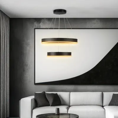 kelvo® VENOM KLV-101-0196 Κρεμαστό Φωτιστικό Οροφής LED 75W 7500lm 120° AC 220-240V IP20 Ρυθμιζόμενο Λευκό CCT με Χειριστήριο από 2700K έως 6000K Dimmable - Lumileds SMD Chip - Μαύρο Ματ - Μ60 x Π60 x Υ40cm - 3 Χρόνια Εγγύηση