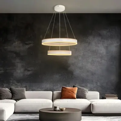 kelvo® VENOM KLV-101-0197 Κρεμαστό Φωτιστικό Οροφής LED 75W 7500lm 120° AC 220-240V IP20 Ρυθμιζόμενο Λευκό CCT με Χειριστήριο από 2700K έως 6000K Dimmable - Lumileds SMD Chip - Λευκό Ματ - Μ60 x Π60 x Υ40cm - 3 Χρόνια Εγγύηση