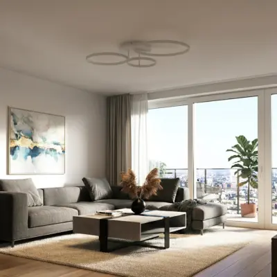 Alternative view of kelvo® NEMESIS KLV-101-0206 Φωτιστικό Οροφής LED 98W 9800lm 360° AC 220-240V IP20 Ρυθμιζόμενο Λευκό CCT με Χειριστήριο από 2700K έως 6000K Dimmable - Lumileds SMD Chip - Λευκό Ματ - Μ89 x Π60 x Υ19cm - 3 Χρόνια Εγγύηση