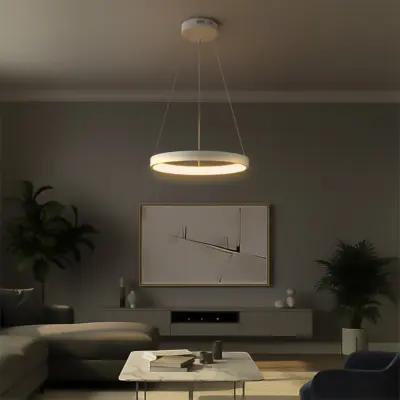 kelvo® NEMESIS KLV-101-0209 Κρεμαστό Φωτιστικό Οροφής LED 45W 4500lm 180° AC 220-240V IP20 Ρυθμιζόμενο Λευκό CCT με Χειριστήριο από 2700K έως 6000K Dimmable - Lumileds SMD Chip - Λευκό Ματ - Μ60 x Π60 x Υ4cm - 3 Χρόνια Εγγύηση