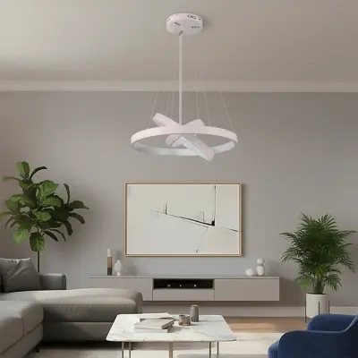 Alternative view of kelvo® NEMESIS KLV-101-0218-V2 Κρεμαστό Φωτιστικό Οροφής LED 100W 10000lm 180° AC 220-240V IP20 Ρυθμιζόμενο Λευκό CCT με Χειριστήριο από 2700K έως 6000K Dimmable - Lumileds SMD Chip - Λευκό Ματ - Μ60 x Π60 x Υ60cm - 3 Χρόνια Εγγύηση