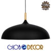 LEDTM® VALLETE 01259 Μοντέρνο Κρεμαστό Φωτιστικό Οροφής με Ντουί 1 x E27 AC 220-240V IP20 - Μαύρο & Μπεζ - Μ60 x Π60 x Υ35cm