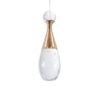 LEDTM® JADORE 01232 Μοντέρνο Κρεμαστό Φωτιστικό Οροφής LED 5W 400lm 120° AC 220-240V IP20 Θερμό Λευκό 2700K - Lumileds SMD Chip - Χρυσό & Διάφανο - Μ8 x Π8 x Υ26cm - 2 Χρόνια Εγγύηση