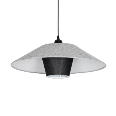 LEDTM® STORM 203-0292 Μοντέρνο Κρεμαστό Φωτιστικό Οροφής με Ντουί 1 x E27 AC 220-240V IP20 - Μαύρο & Γκρί  - Μ50 x Π50 x Υ24cm
