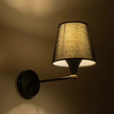 Alternative view of LEDTM® BLAKI 201-0115 Μοντέρνο Φωτιστικό Τοίχου - Απλίκα με Ντουί 1 x E27 AC 220-240V IP20 - Μαύρο - Μ40 x Π15 x Υ20cm