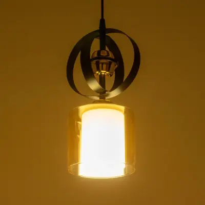 Alternative view of LEDTM® ZENIA 201-0134 Vintage Κρεμαστό Φωτιστικό Οροφής με Ντουί 1 x E27 AC 220-240V IP20 - Μαύρο - Μ16 x Π16 x Υ70cm