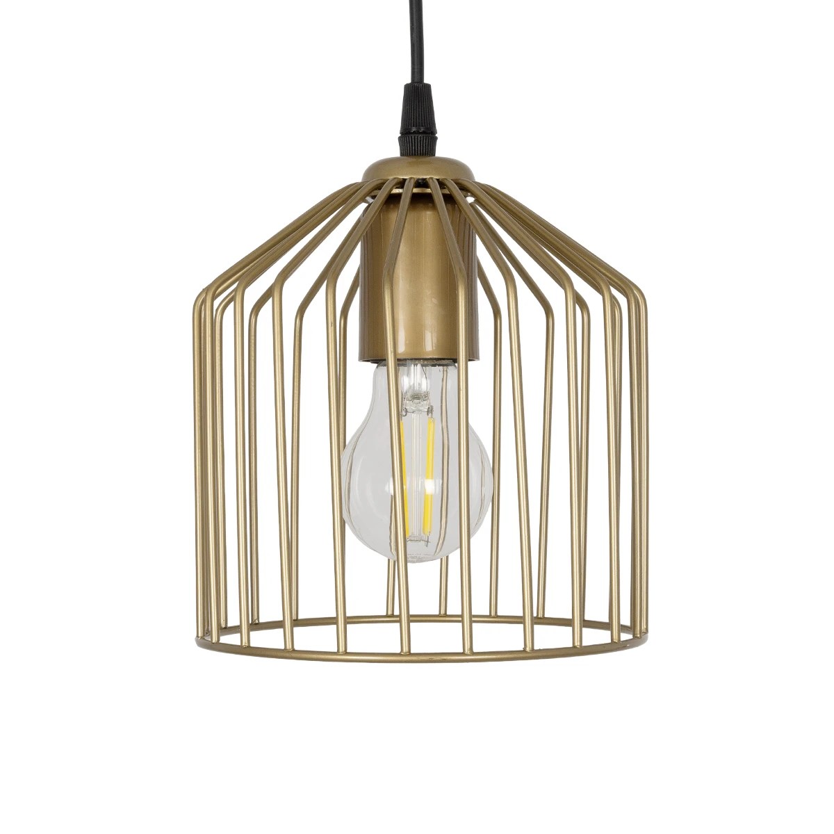 LEDTM® FLIXIO 201-0138 Vintage Κρεμαστό Φωτιστικό Οροφής με Ντουί 3 x E27 AC 220-240V IP20 - Χρυσό - Μ30 x Π30 x Υ70cm - Image 6