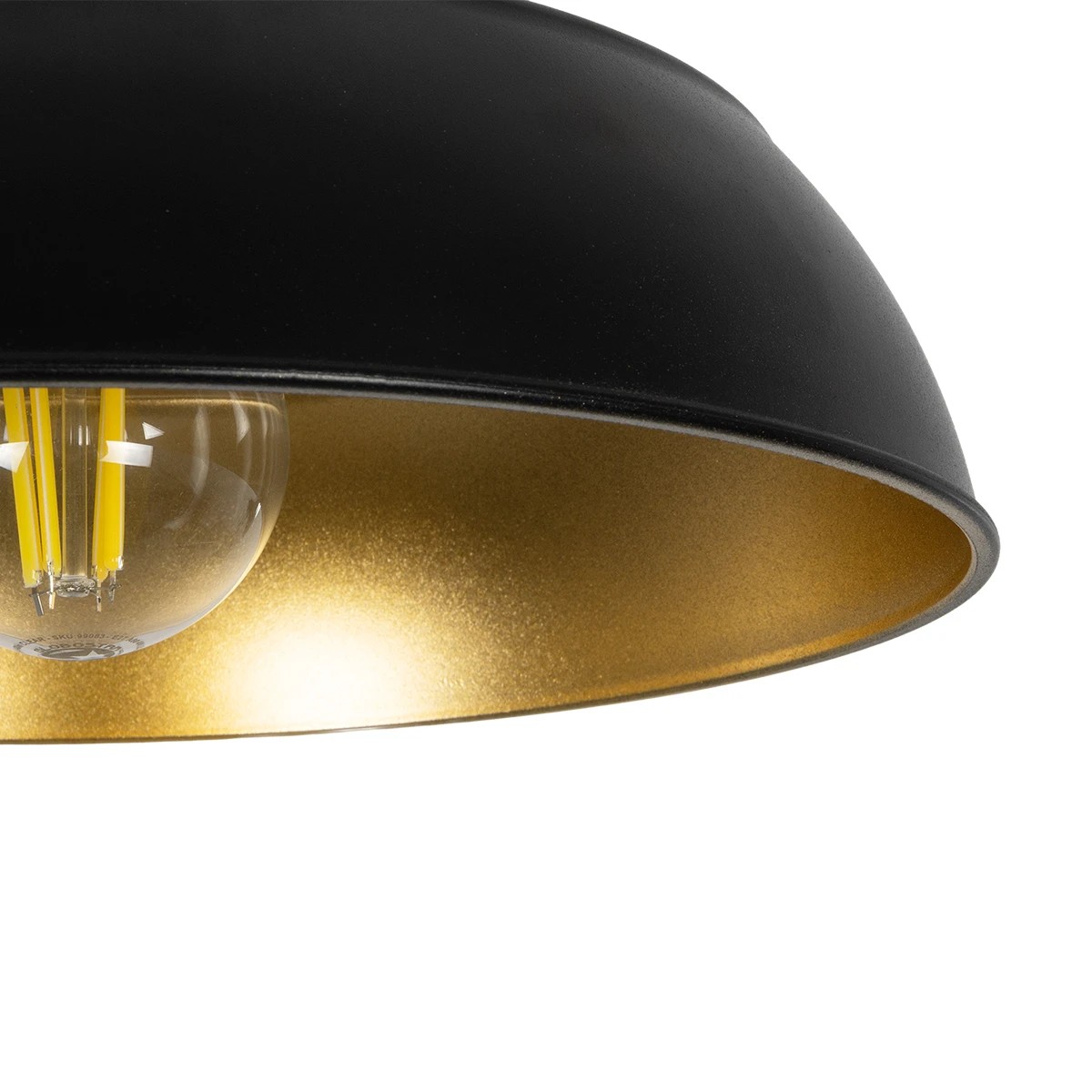LEDTM® LOAN 203-0279 Μοντέρνο Κρεμαστό Φωτιστικό Οροφής με Ντουί 1 x E27 AC 220-240V IP20 - Μαύρο & Χρυσό - Μ25.5 x Π25.5 x Υ17cm - Image 8