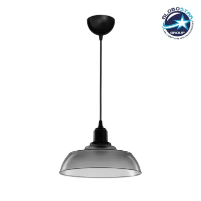 LEDTM® LOAN 203-0287 Μοντέρνο Κρεμαστό Φωτιστικό Οροφής με Ντουί 1 x E27 AC 220-240V IP20 - Γκρι Δίαφανο - Μ25.5 x Π25.5 x Υ17cm