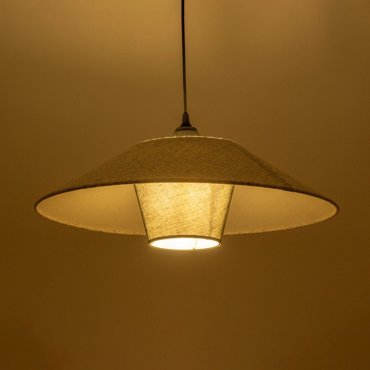 LEDTM® STORM 203-0292 Μοντέρνο Κρεμαστό Φωτιστικό Οροφής με Ντουί 1 x E27 AC 220-240V IP20 - Μαύρο & Γκρί - Μ50 x Π50 x Υ24cm - Image 2