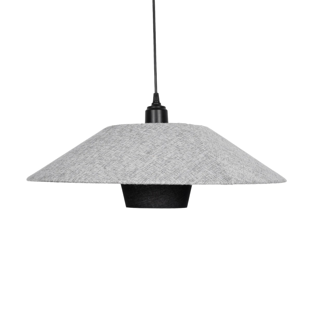 LEDTM® STORM 203-0292 Μοντέρνο Κρεμαστό Φωτιστικό Οροφής με Ντουί 1 x E27 AC 220-240V IP20 - Μαύρο & Γκρί - Μ50 x Π50 x Υ24cm - Image 4
