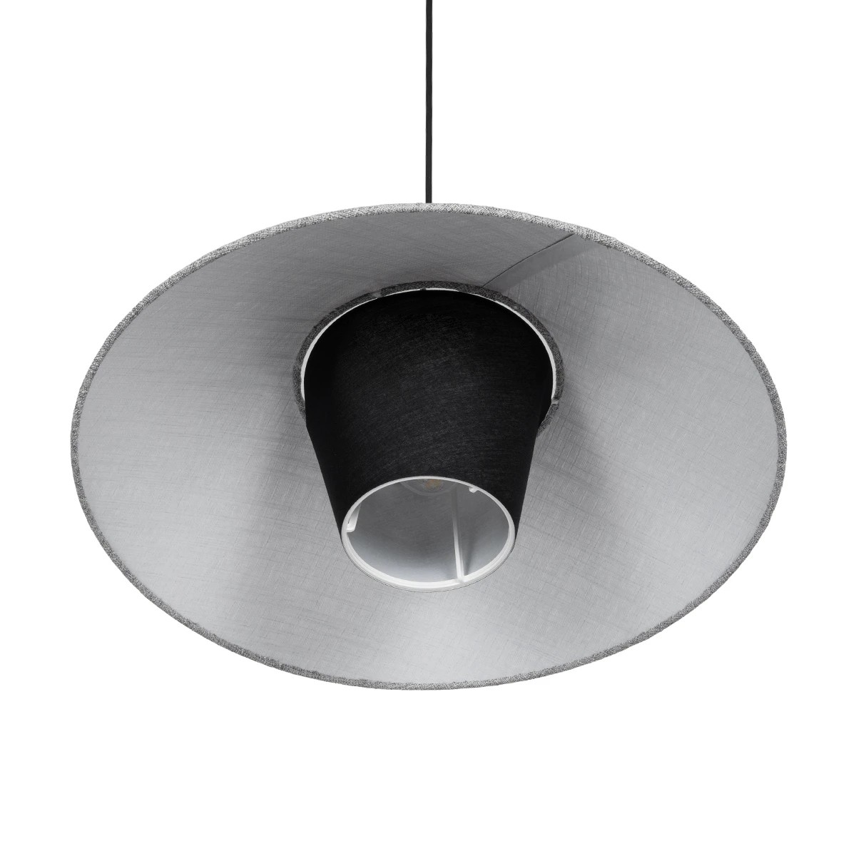 LEDTM® STORM 203-0292 Μοντέρνο Κρεμαστό Φωτιστικό Οροφής με Ντουί 1 x E27 AC 220-240V IP20 - Μαύρο & Γκρί - Μ50 x Π50 x Υ24cm - Image 5