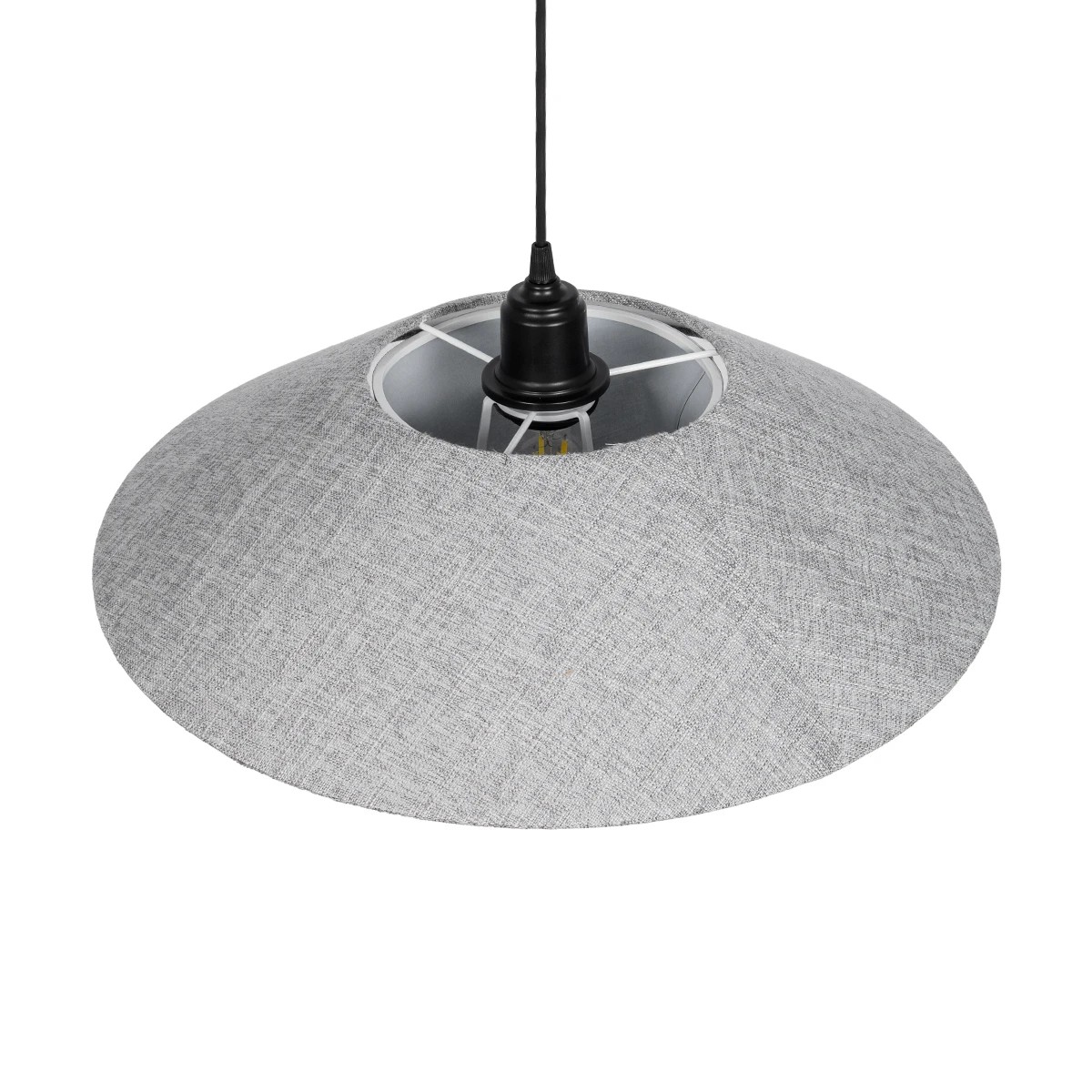 LEDTM® STORM 203-0292 Μοντέρνο Κρεμαστό Φωτιστικό Οροφής με Ντουί 1 x E27 AC 220-240V IP20 - Μαύρο & Γκρί - Μ50 x Π50 x Υ24cm - Image 6