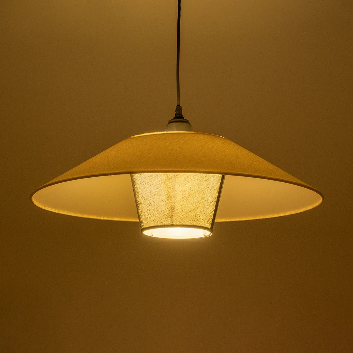 LEDTM® STORM 203-0293 Μοντέρνο Κρεμαστό Φωτιστικό Οροφής με Ντουί 1 x E27 AC 220-240V IP20 - Μαύρο & Λευκό - Μ50 x Π50 x Υ24cm - Image 2
