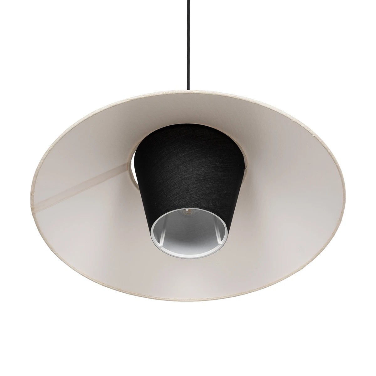LEDTM® STORM 203-0293 Μοντέρνο Κρεμαστό Φωτιστικό Οροφής με Ντουί 1 x E27 AC 220-240V IP20 - Μαύρο & Λευκό - Μ50 x Π50 x Υ24cm - Image 5