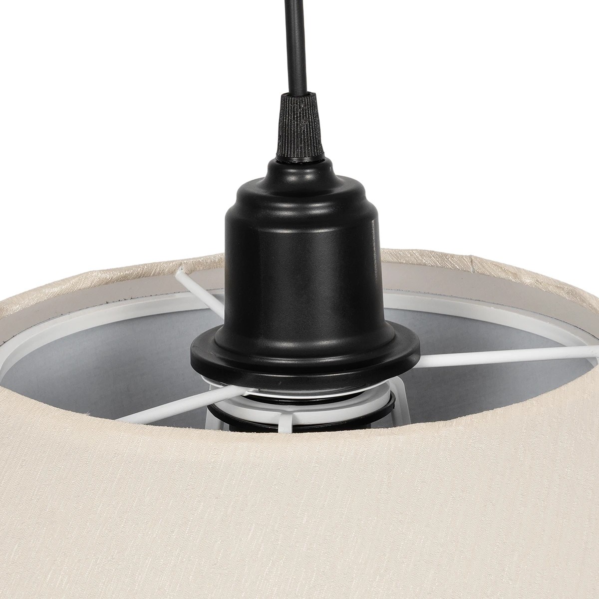 LEDTM® STORM 203-0293 Μοντέρνο Κρεμαστό Φωτιστικό Οροφής με Ντουί 1 x E27 AC 220-240V IP20 - Μαύρο & Λευκό - Μ50 x Π50 x Υ24cm - Image 7