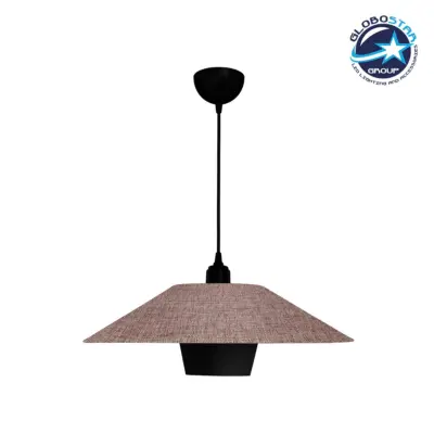 LEDTM® STORM 203-0294 Μοντέρνο Κρεμαστό Φωτιστικό Οροφής με Ντουί 1 x E27 AC 220-240V IP20 - Μαύρο &  Μπεζ - Μ50 x Π50 x Υ24cm