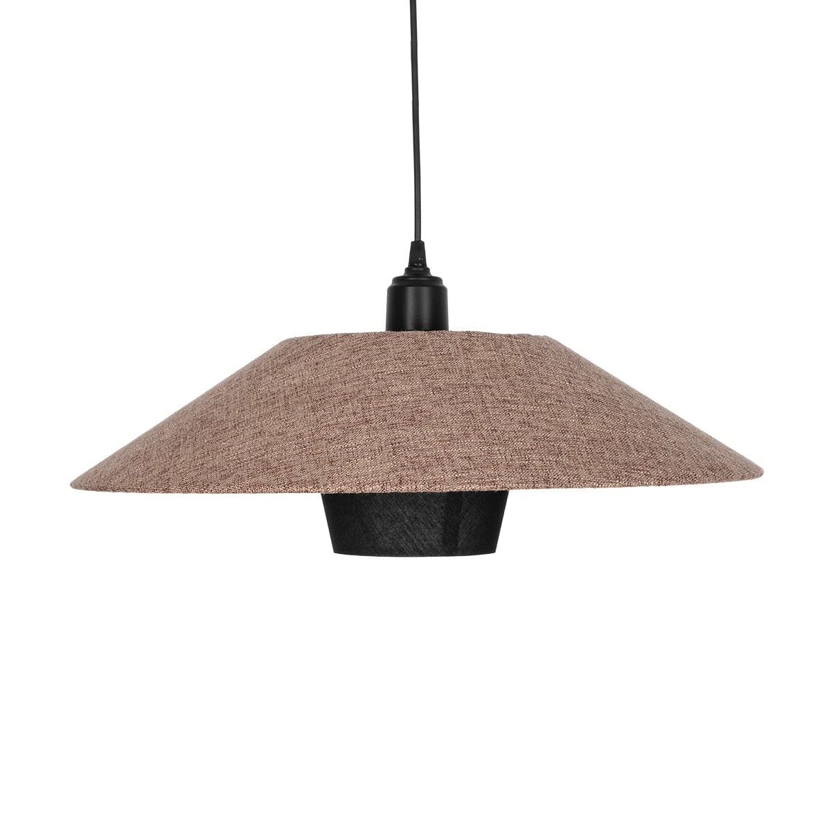 LEDTM® STORM 203-0294 Μοντέρνο Κρεμαστό Φωτιστικό Οροφής με Ντουί 1 x E27 AC 220-240V IP20 - Μαύρο & Μπεζ - Μ50 x Π50 x Υ24cm - Image 4