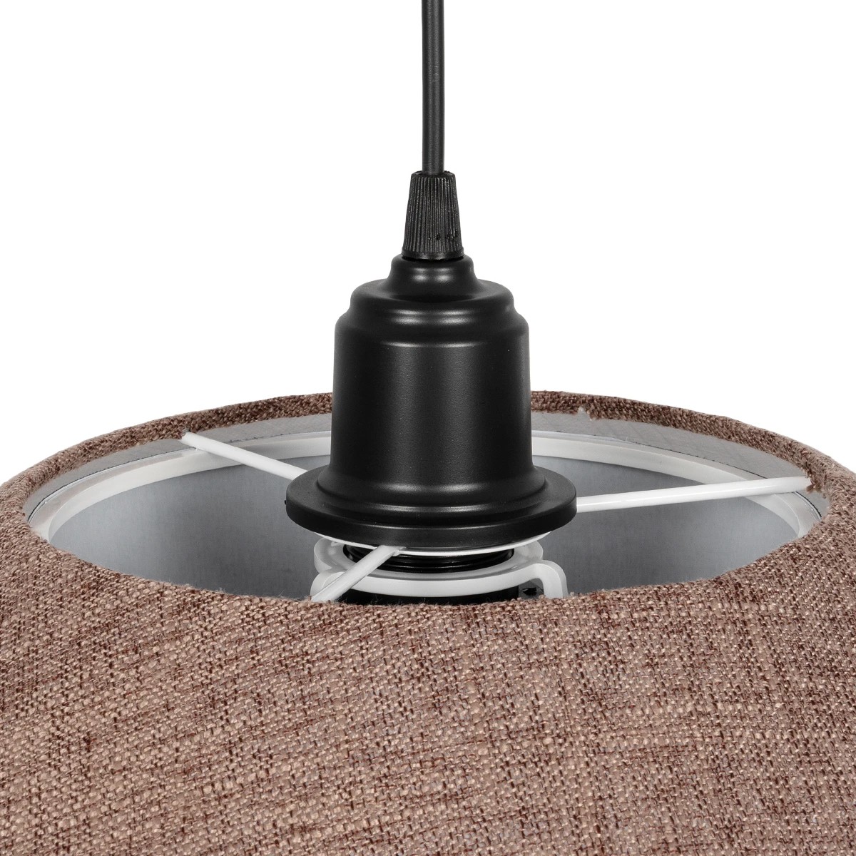 LEDTM® STORM 203-0294 Μοντέρνο Κρεμαστό Φωτιστικό Οροφής με Ντουί 1 x E27 AC 220-240V IP20 - Μαύρο & Μπεζ - Μ50 x Π50 x Υ24cm - Image 7