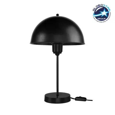LEDTM® GAZETA 203-0296 Μοντέρνο Επιτραπέζιο Φωτιστικό Πορτατίφ με Ντουί 1 x E27 AC 220-240V IP20 - Μαύρο - Μ25 x Π25 x Υ39cm