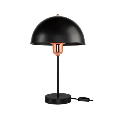 LEDTM® GAZETA 203-0300 Μοντέρνο Επιτραπέζιο Φωτιστικό Πορτατίφ με Ντουί 1 x E27 AC 220-240V IP20 - Μαύρο & Μπρονζέ - Μ25 x Π25 x Υ39cm