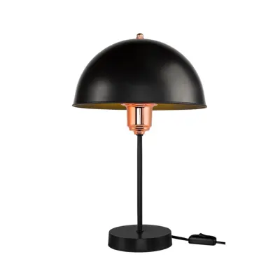 Alternative view of LEDTM® GAZETA 203-0300 Μοντέρνο Επιτραπέζιο Φωτιστικό Πορτατίφ με Ντουί 1 x E27 AC 220-240V IP20 - Μαύρο & Μπρονζέ - Μ25 x Π25 x Υ39cm