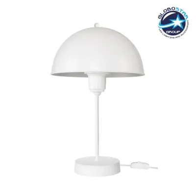LEDTM® GAZETA 203-0301 Μοντέρνο Επιτραπέζιο Φωτιστικό Πορτατίφ με Ντουί 1 x E27 AC 220-240V IP20 - Λευκό  - Μ25 x Π25 x Υ39cm