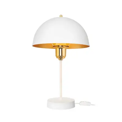 Alternative view of LEDTM® GAZETA 203-0302 Μοντέρνο Επιτραπέζιο Φωτιστικό Πορτατίφ με Ντουί 1 x E27 AC 220-240V IP20 - Λευκό & Χρυσό  - Μ25 x Π25 x Υ39cm