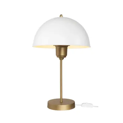 Alternative view of LEDTM® GAZETA 203-0303 Μοντέρνο Επιτραπέζιο Φωτιστικό Πορτατίφ με Ντουί 1 x E27 AC 220-240V IP20 - Λευκό & Μπρονζέ  - Μ25 x Π25 x Υ39cm
