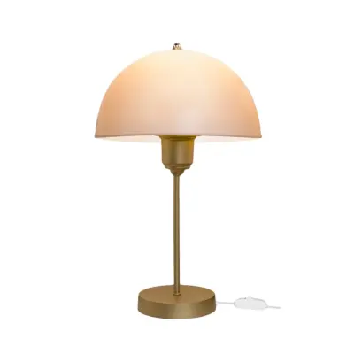 Alternative view of LEDTM® GAZETA 203-0304 Μοντέρνο Επιτραπέζιο Φωτιστικό Πορτατίφ με Ντουί 1 x E27 AC 220-240V IP20 - Λευκό Δίαφανο & Μπρονζέ  - Μ25 x Π25 x Υ39cm