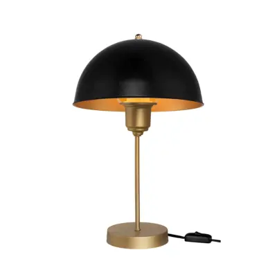 Alternative view of LEDTM® GAZETA 203-0305 Μοντέρνο Επιτραπέζιο Φωτιστικό Πορτατίφ με Ντουί 1 x E27 AC 220-240V IP20 - Μαύρο & Χρυσό - Μ25 x Π25 x Υ39cm