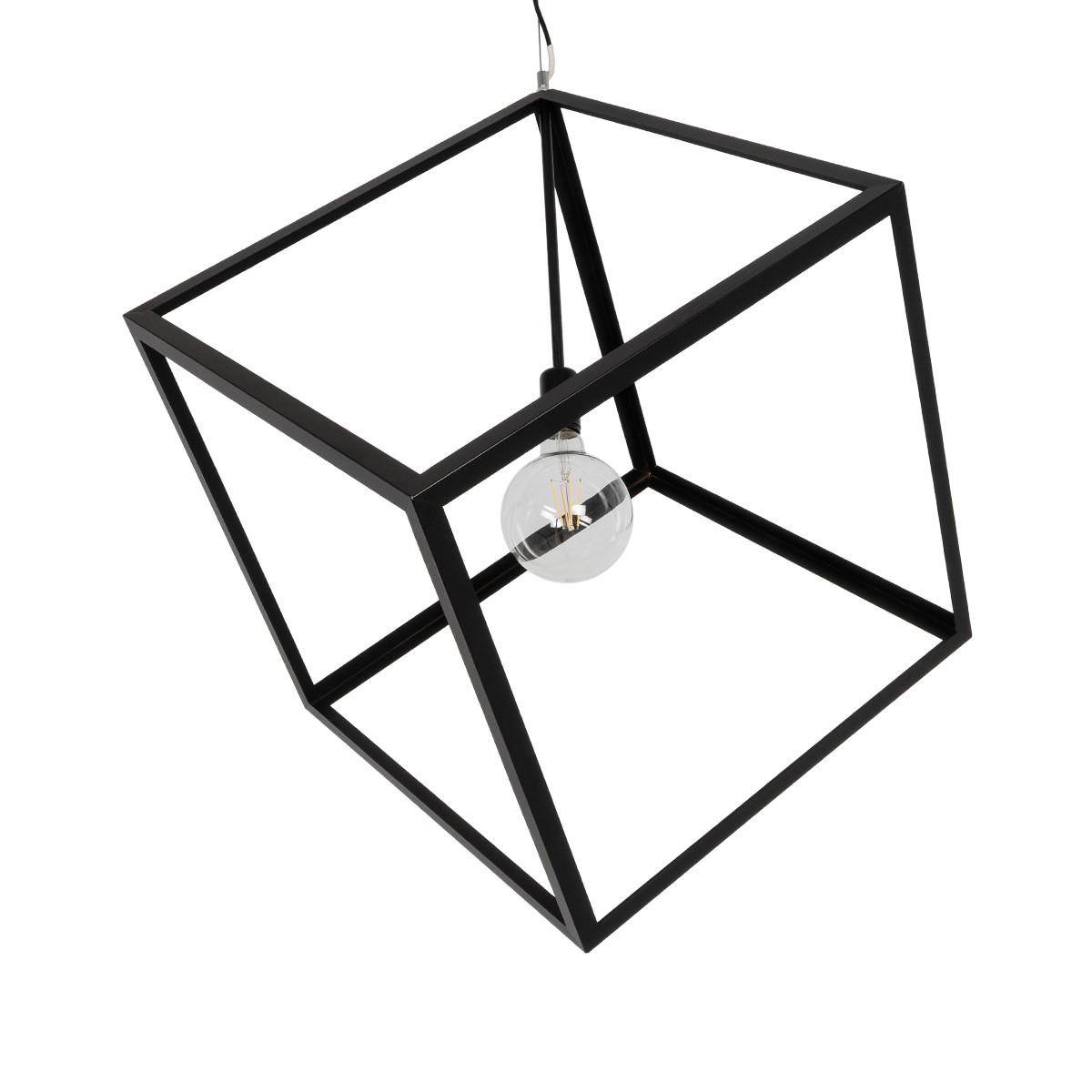LEDTM® CUBE 999-0215 Μοντέρνο Κρεμαστό Φωτιστικό Οροφής με Ντουί 1 x E27 AC 220-240V IP20 - Μαύρο - Μ70 x Π70 x Υ87cm
