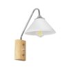LEDTM® ALESSIA 999-0179 Μοντέρνο Φωτιστικό Τοίχου - Απλίκα με Ντουί 1 x E27 AC 220-240V IP20 - Μπεζ & Ασημί - Μ18 x Π26 x Υ29cm