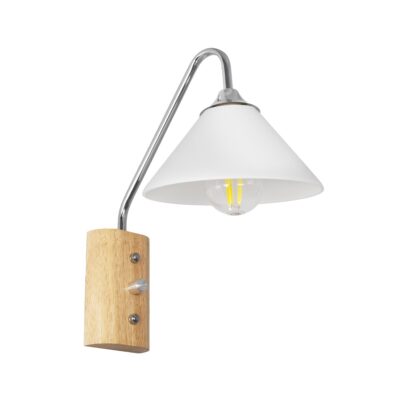 LEDTM® ALESSIA 999-0179 Μοντέρνο Φωτιστικό Τοίχου - Απλίκα με Ντουί 1 x E27 AC 220-240V IP20 - Μπεζ & Ασημί - Μ18 x Π26 x Υ29cm